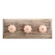 Baby Pink Crackle Ceramic Melon Wooden Hooks